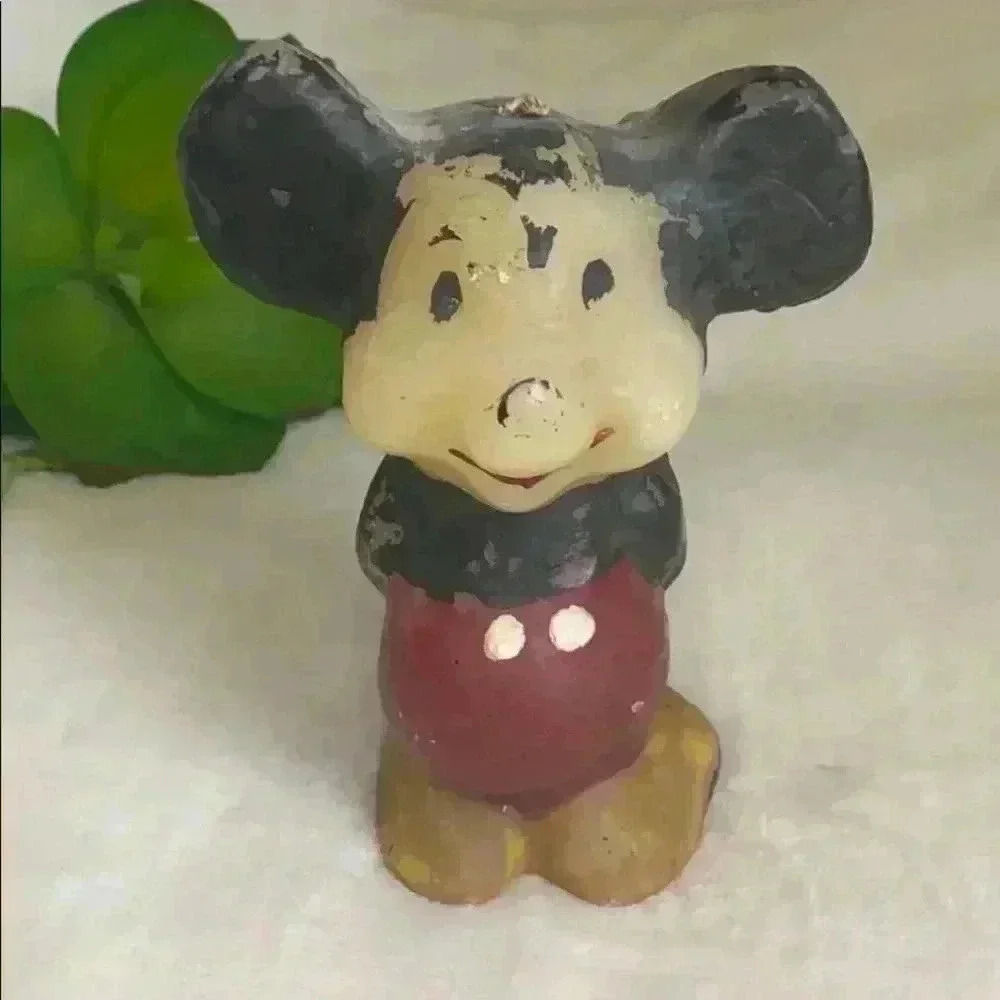 Vintage Mickey Mouse Candle Decor 60s 70s